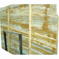 Customized Gold Veins Blue Onyx Marble Stone